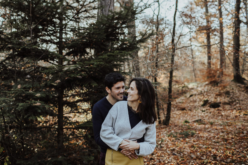 photographe couple reims engagement bois