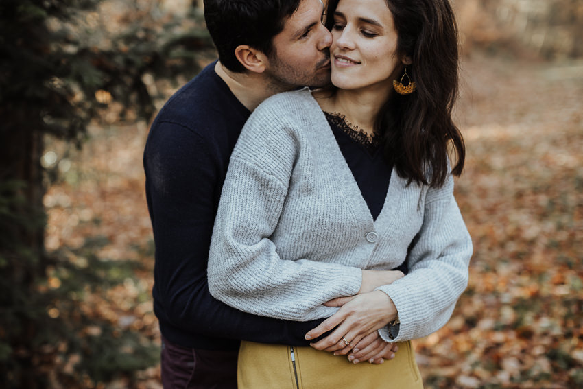 photographe couple reims engagement bois