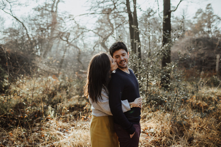 photographe couple reims engagement bois