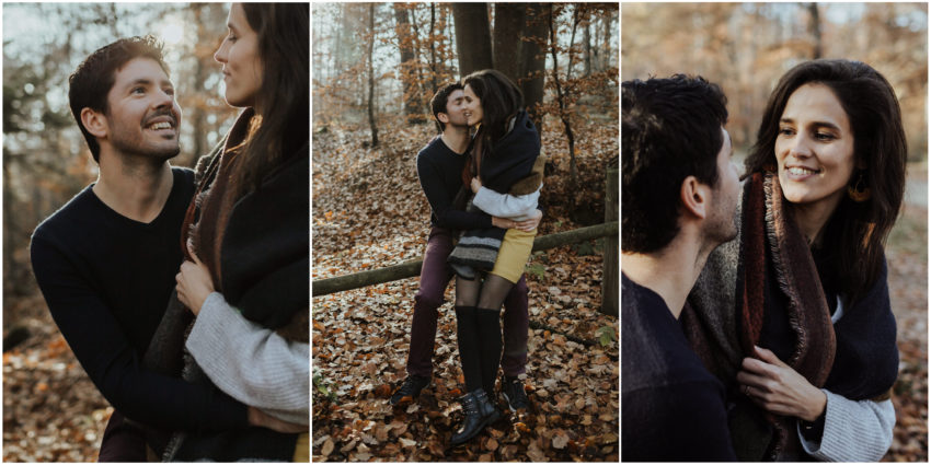 photographe couple reims engagement bois