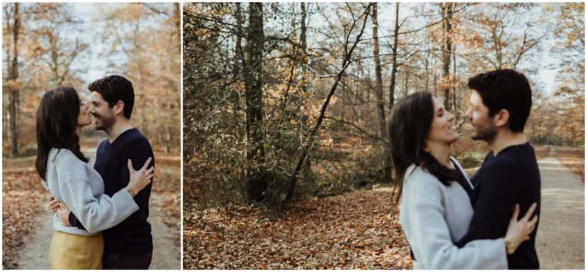 photographe couple reims engagement bois