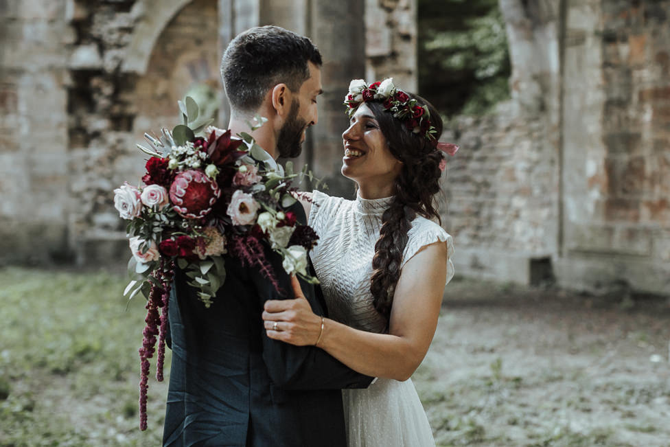 photographe mariage abbaye trois fontaines