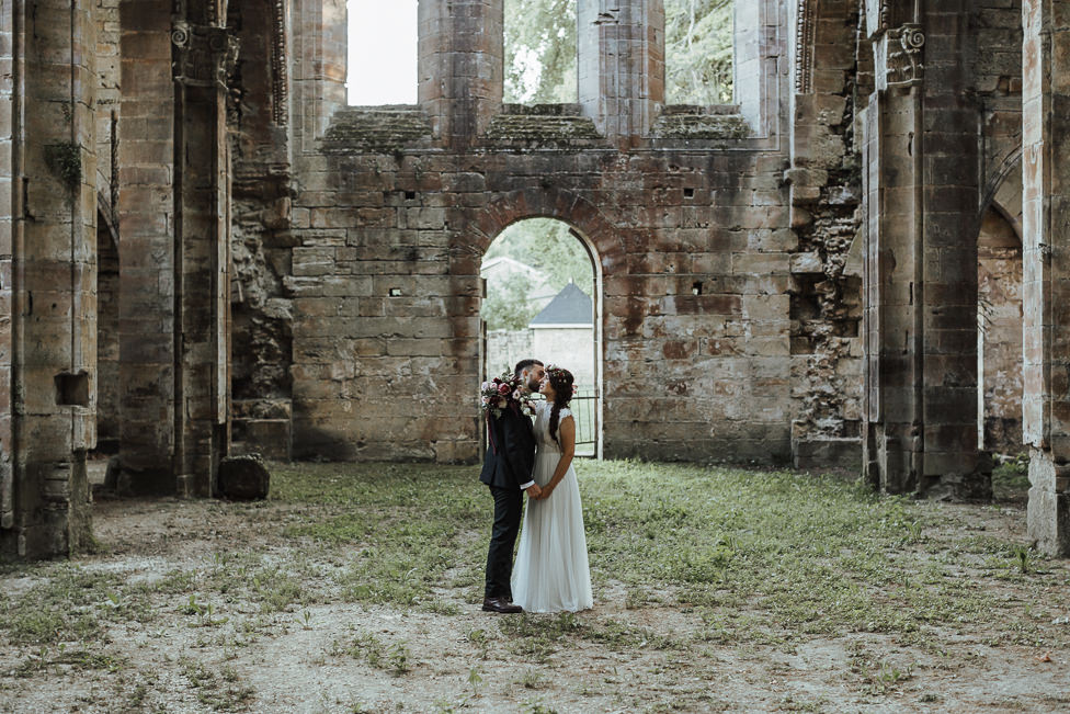 photographe mariage abbaye trois fontaines